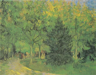 Path in the Park of Arles with Walkers
